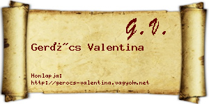 Gerócs Valentina névjegykártya
